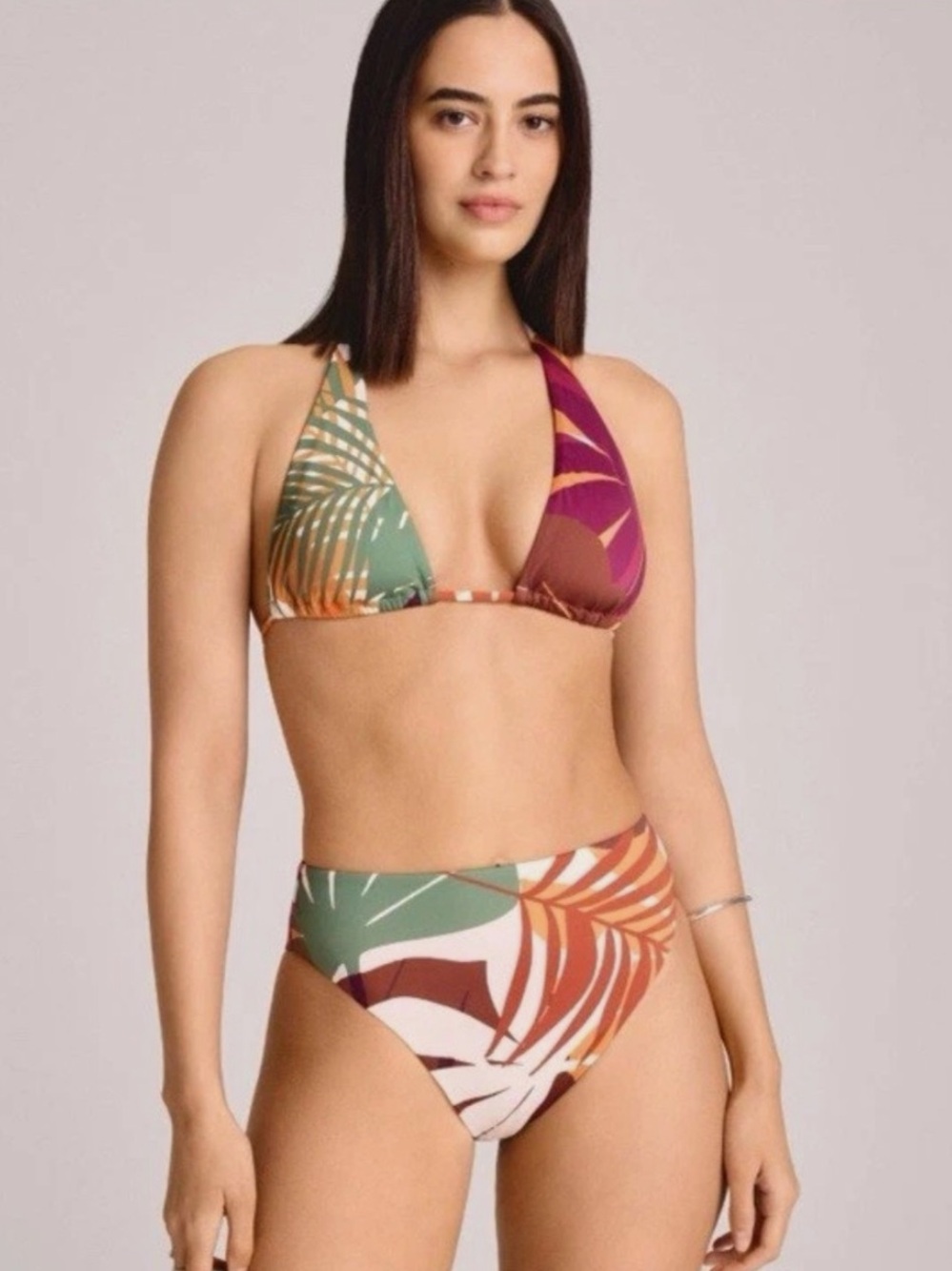 NWOT Vitamin A Botanical Print High-Waist Bikini Bottoms - Multicolor